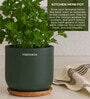 (1Pc) Dark Gray Terracotta Plant Pot