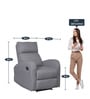 Potenza Fabric Manual 1 Seater Recliner in Grey Colour