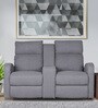 Potenza Velvet Manual 2 Seater Recliner in Grey Colour