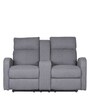 Potenza Velvet Manual 2 Seater Recliner in Grey Colour