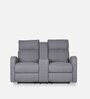 Potenza Velvet Manual 2 Seater Recliner in Grey Colour