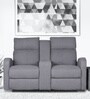 Potenza Velvet Manual 2 Seater Recliner in Grey Colour