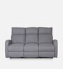 Potenza Velvet Manual 3 Seater Recliner in Grey Colour