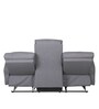 Potenza Velvet Manual 3 Seater Recliner in Grey Colour