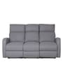 Potenza Velvet Manual 3 Seater Recliner in Grey Colour