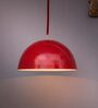 Potenza Red Metal Hanging Light