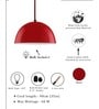 Potenza Red Metal Hanging Light