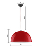Potenza Red Metal Hanging Light