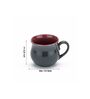 Pottery 150Ml Blue And Maroon Stoneware (Set Of 6) Tea Cups