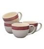 Pottery Glazed 300ml White (Set of 4) Ceramic Coffee Mug