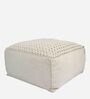 Pouff Fabric Pouffe in White Colour