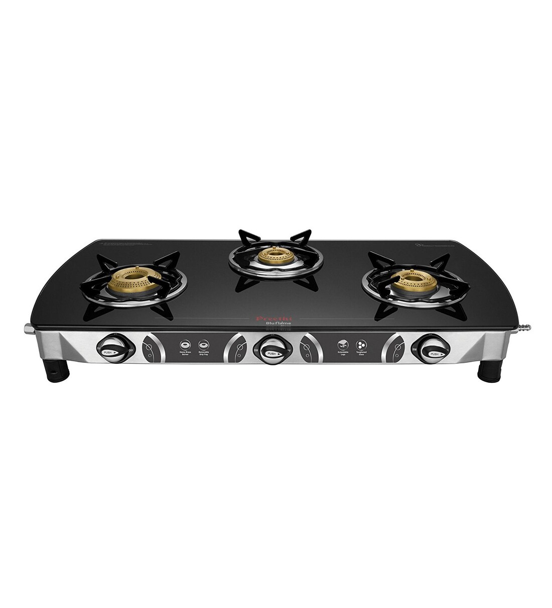 preethi blu flame decor 3 burner