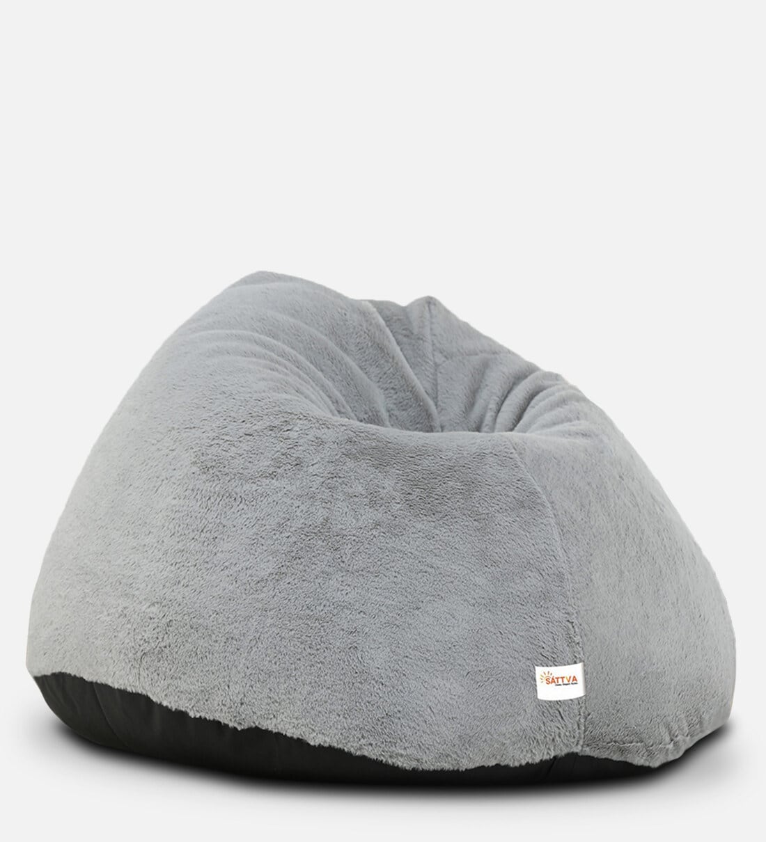Buy Premium 4XL Fabric Bean Bag with Beans in Grey Colour by Sattva Online Bean Bags with