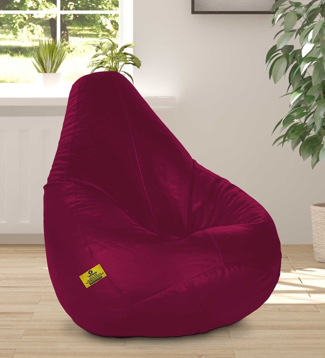 Buy Premium XXXL Size Bean Bag with Beans in Maroon Colour at 21 OFF