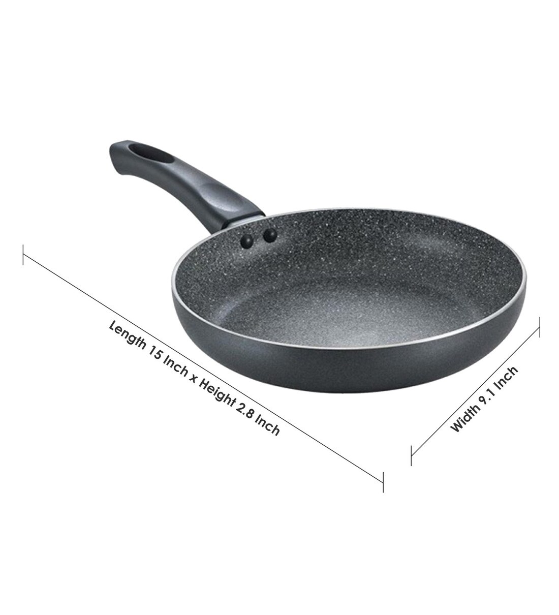 Buy Prestige Dlx Granite Black Fry Pan,200mm Online Frying & Tadka