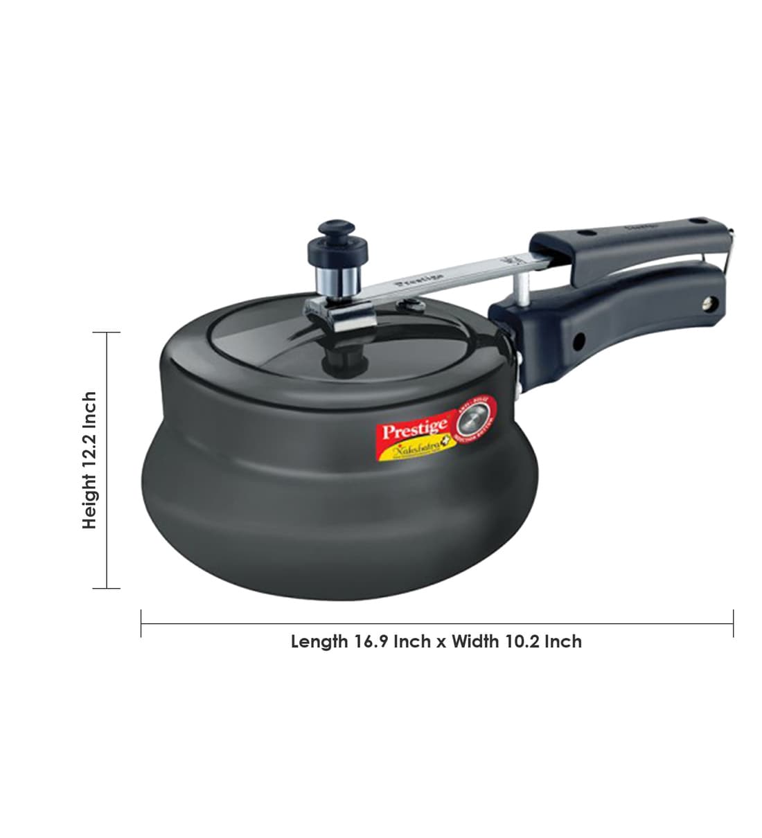 Buy Hard Anodized Apple Duo Aluminium Pressure Cooker Ltr at 100