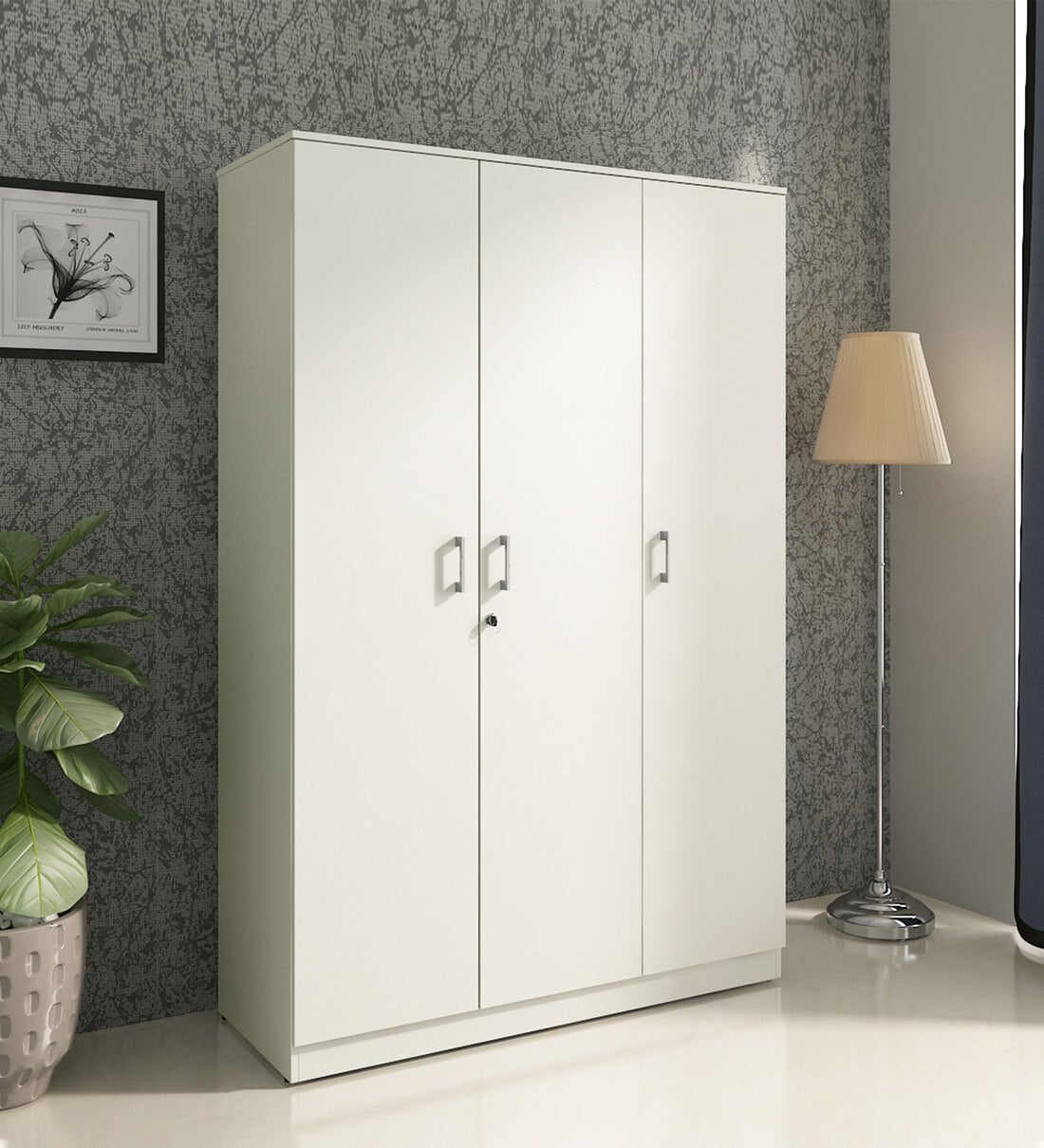 Buy Prime 3 Door Wardrobe in White Finish at 25 OFF by HomeTown