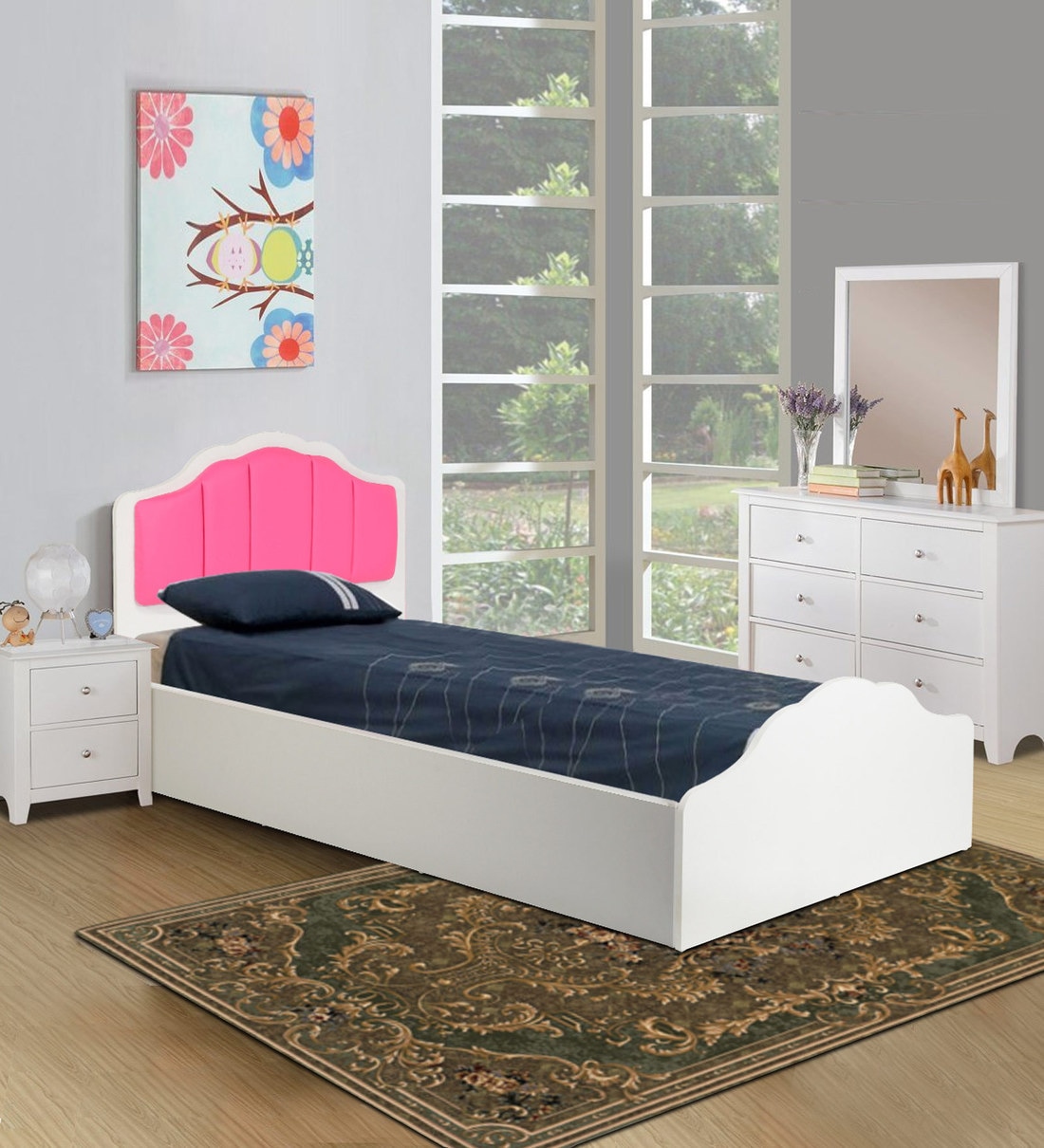 Buy Princess Kids Bed In White Candy Pink Finish By Kids Fun Furniture Online Kids Single Beds Kids Single Beds Kids Furniture Pepperfry Product