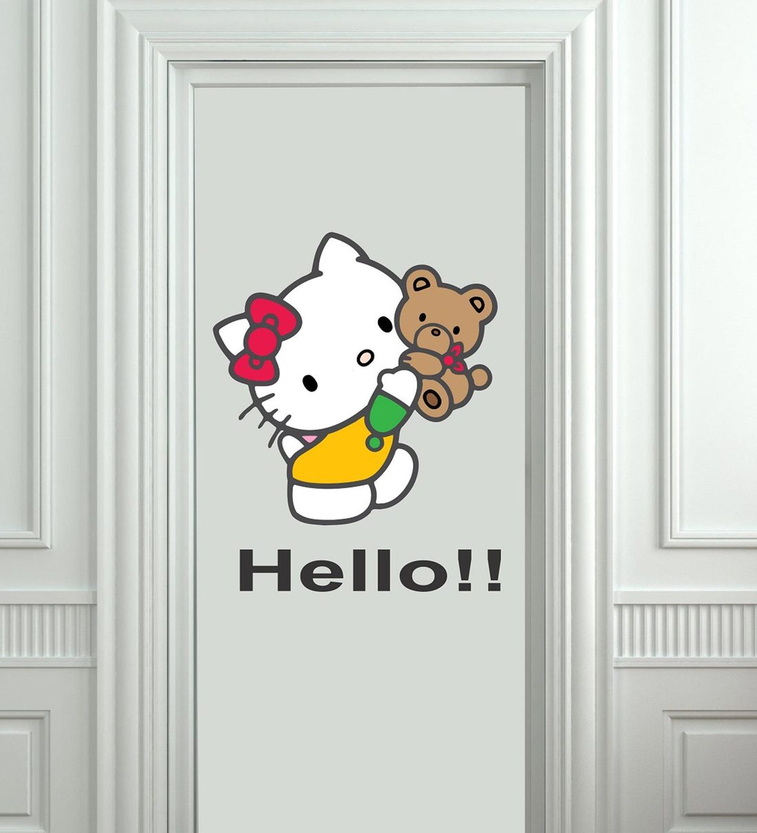 Buy Cute Hello Kitty Wall Sticker by Print Mantras Online Kids Wall