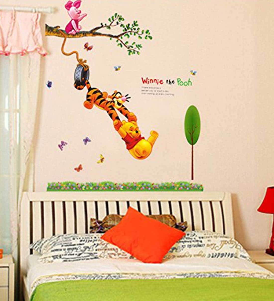 Buy Winnie The Pooh Wall Sticker by Print Mantras Online Kids Wall