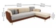 Premium Velvet LHS Sectional Sofa In Dual Colour With Sturdy Golden Legs