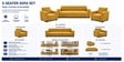 Prima (3+1+1) Sofa Set Sofa In Mustard Color Prima (3+1+1) Sofa Set Sofa In Mustard Color