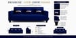 Prima 3 Seater Sofa In Blue Color