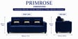 Prima 3 Seater Sofa In Blue Color