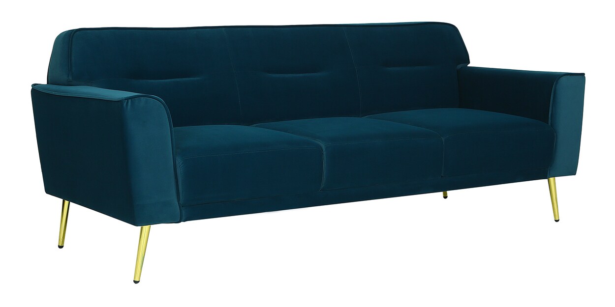 Buy Preston Velvet 3 Seater Sofa in Teal Blue Colour by Vittoria Online