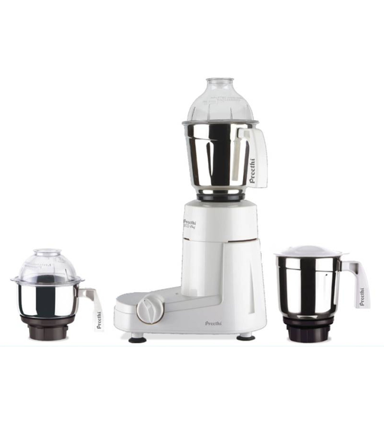 Buy Preethi 3 Jars 600W White Mixer Grinder (Model No ECO CHEF) Online