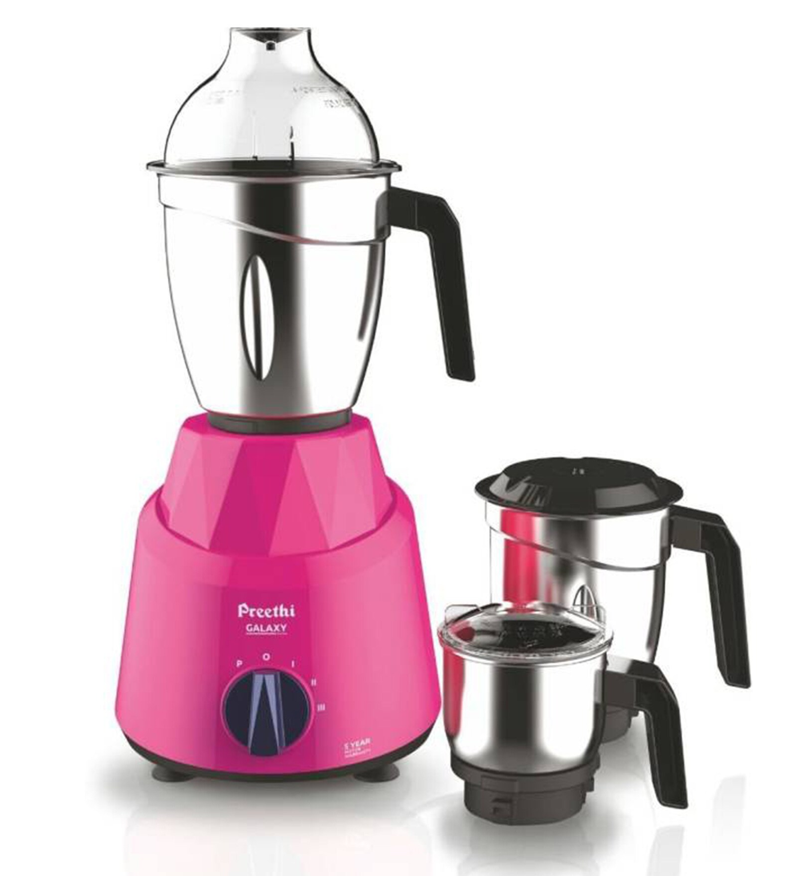 Buy Preethi 3 Jars 750W Pink Mixer Grinder (Model No: GALAXY) Online ...