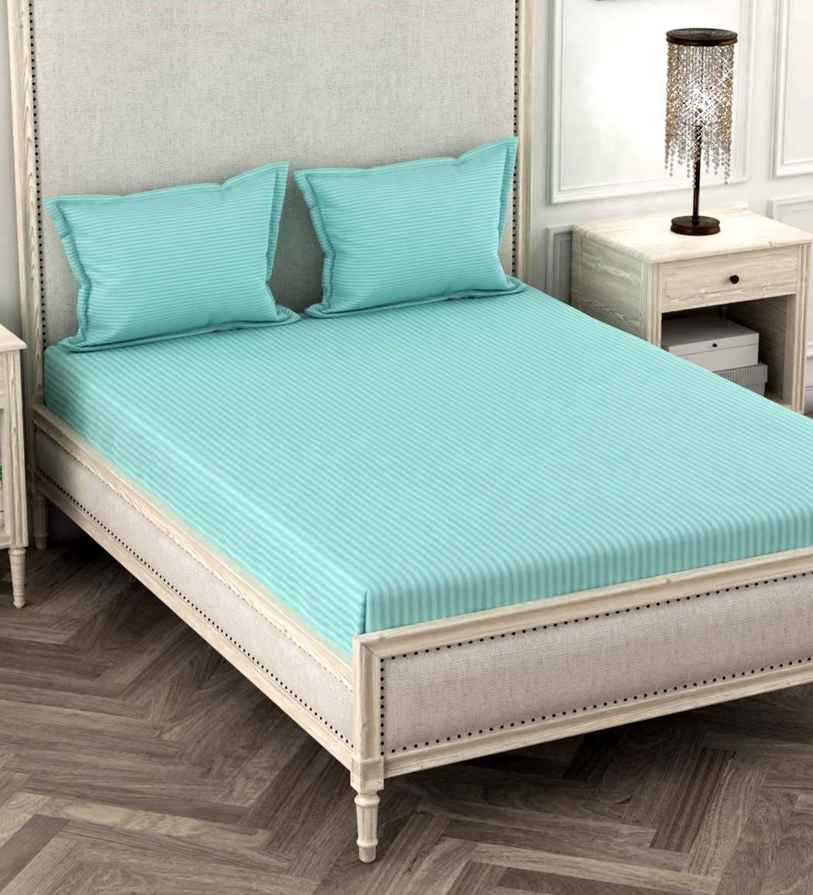 Premium 100% Cotton 300TC King Size Beedsheet With 2 Pillow Covers