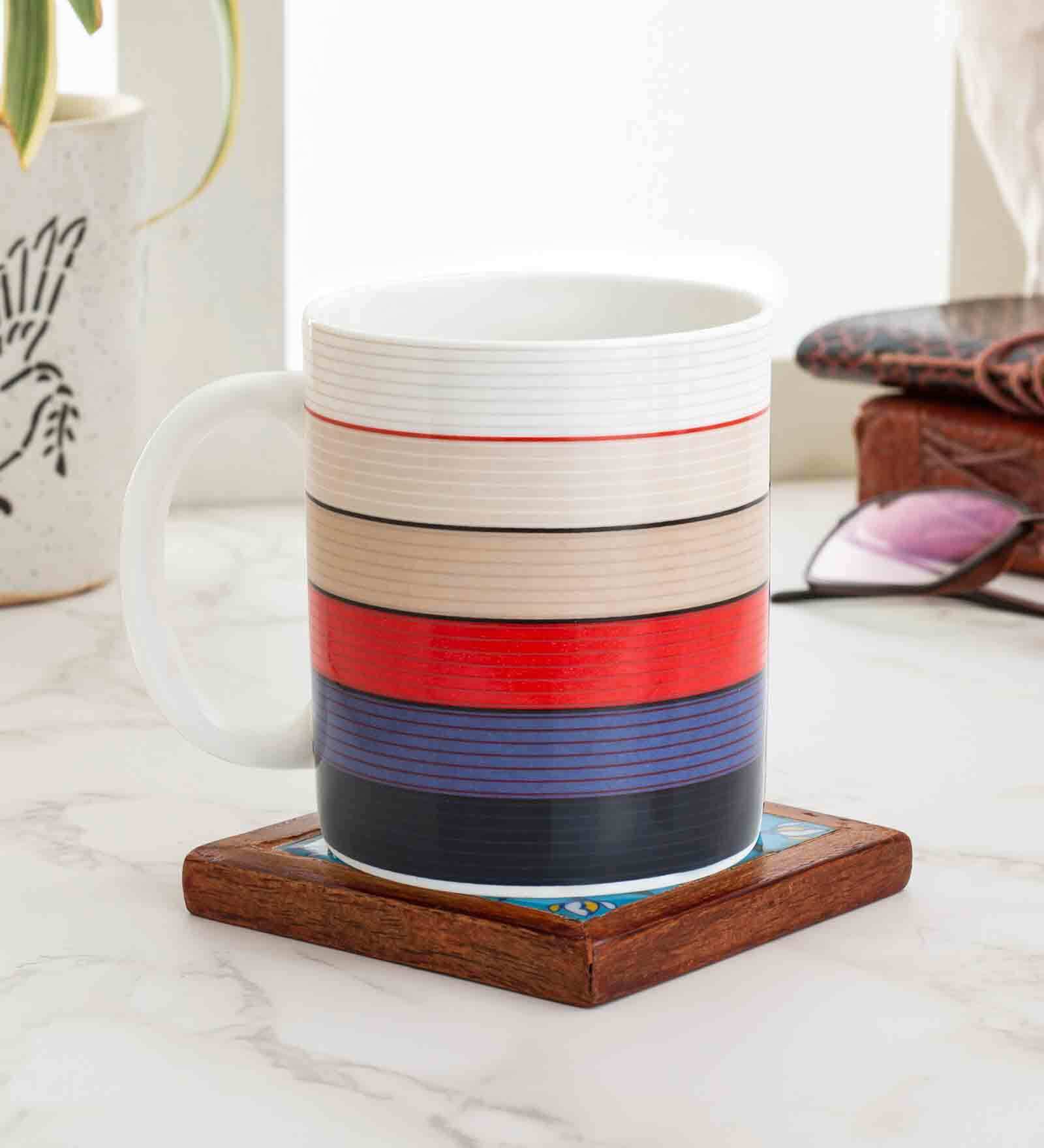 Steven 320ml Multicolour (Set of 2) Ceramic Coffee Mug