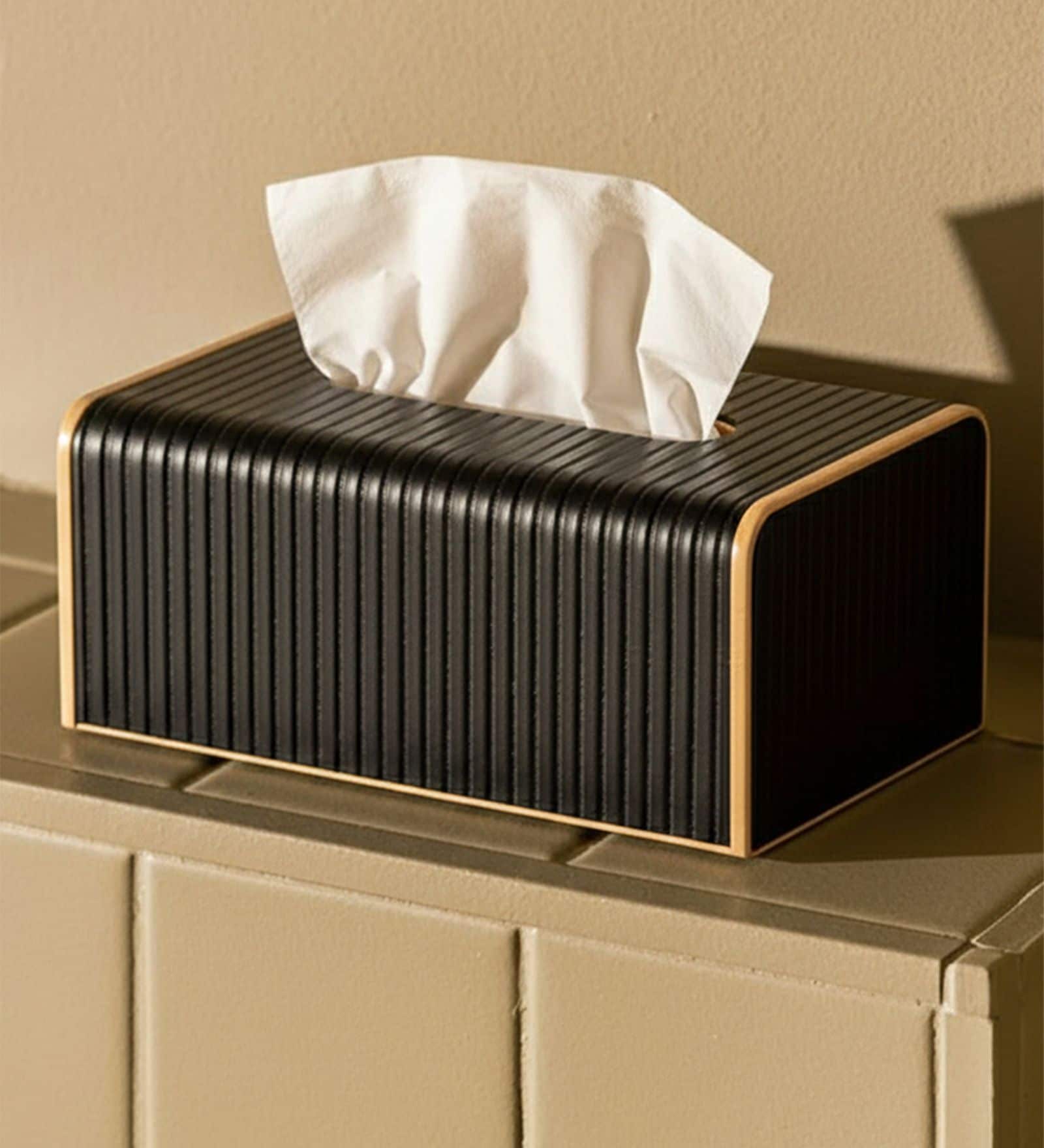 Premium Faux Leather Tissue Holder Box