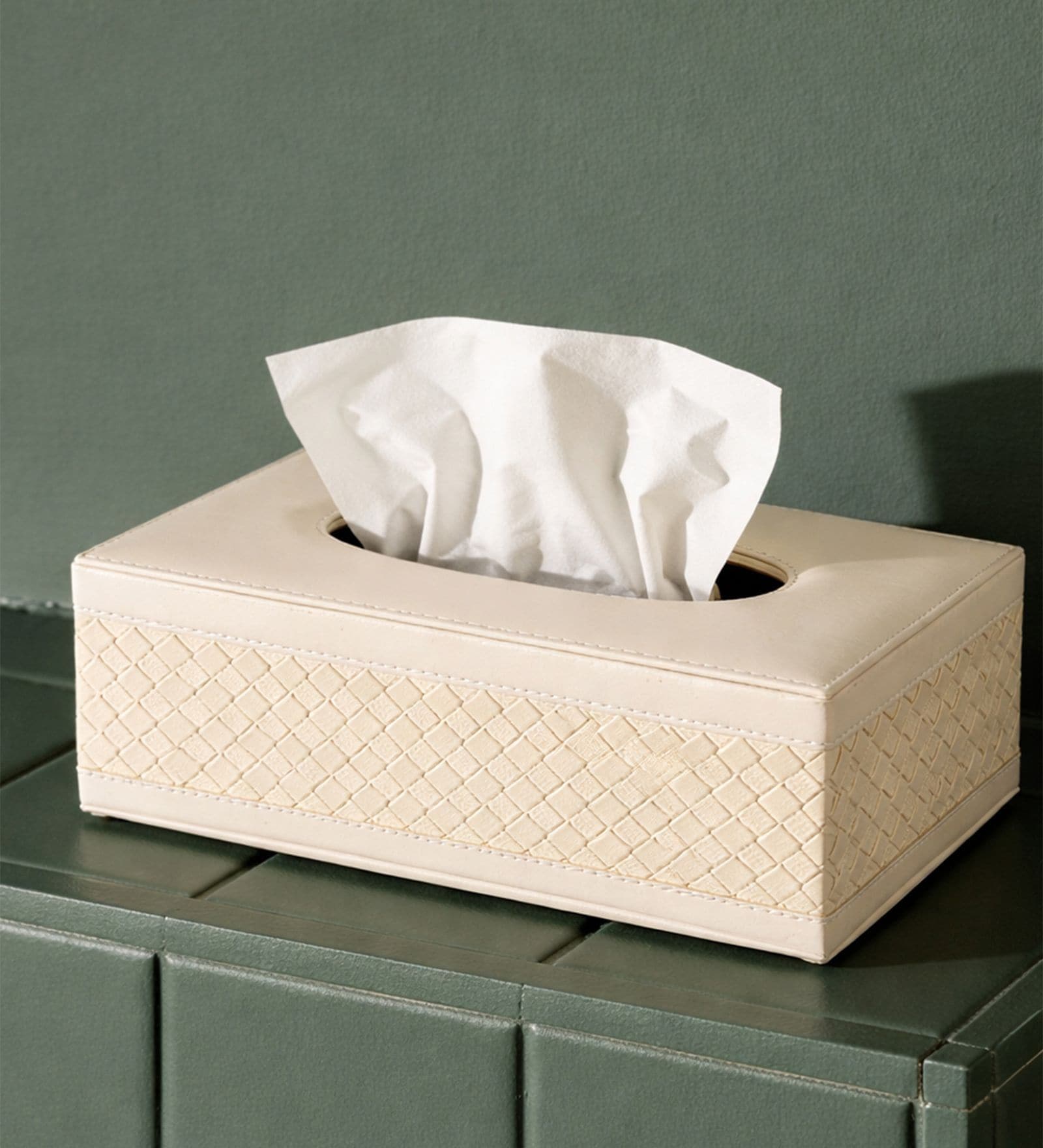 Premium Faux Leather Tissue Holder Box