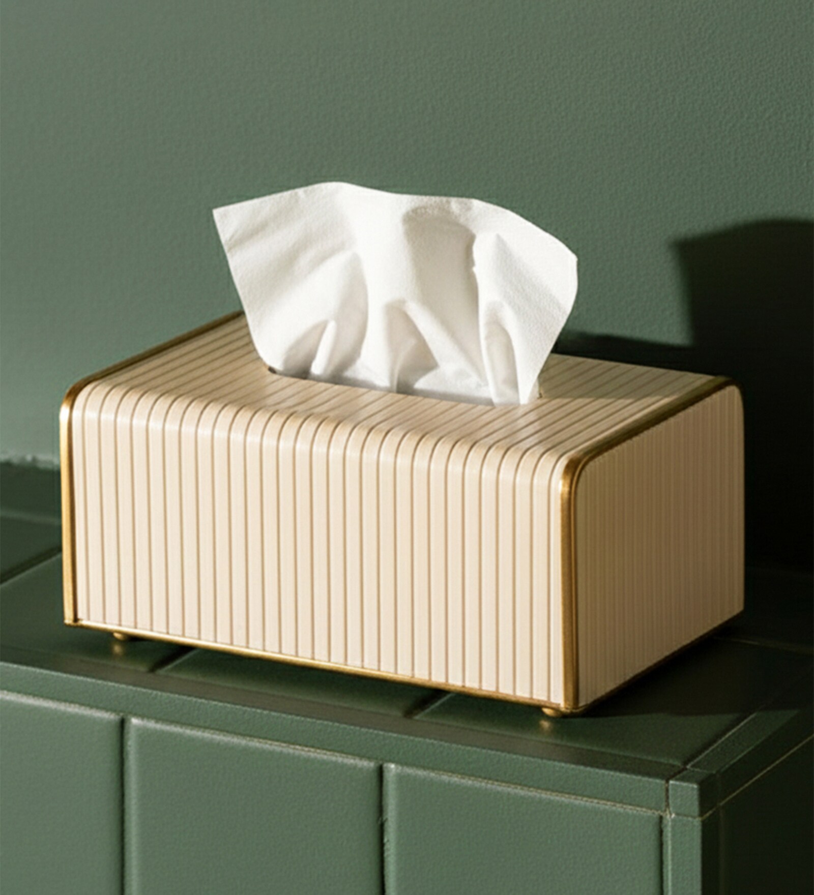 Premium Faux Leather Tissue Holder Box