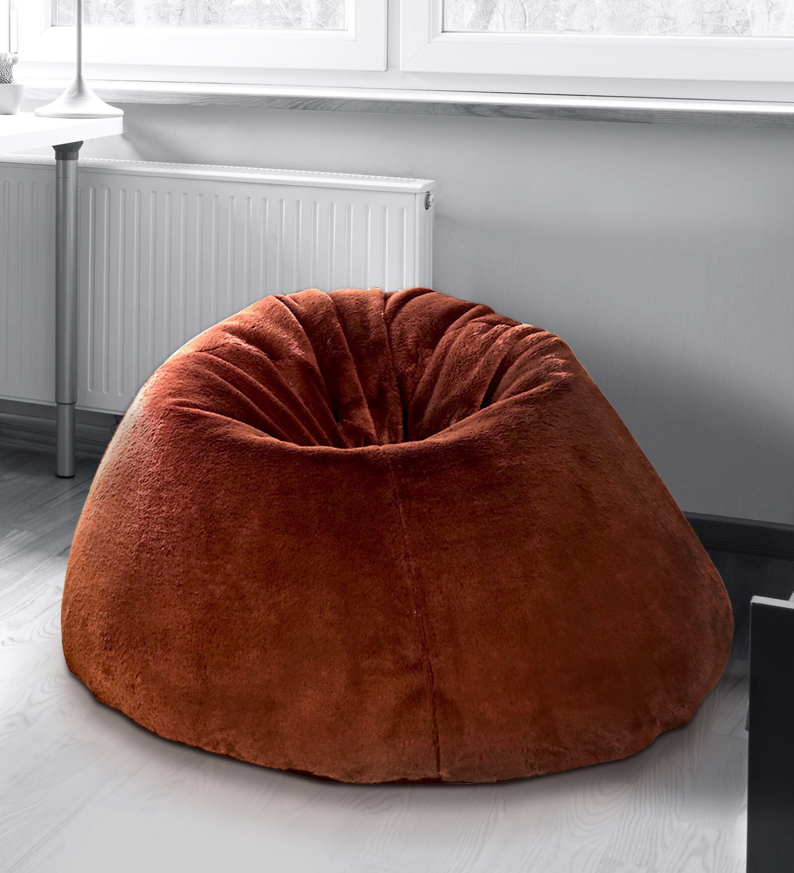 Buy Premium Fur XXL Bean Bag with Beans in Brown Colour at 41 OFF by Sattva Pepperfry