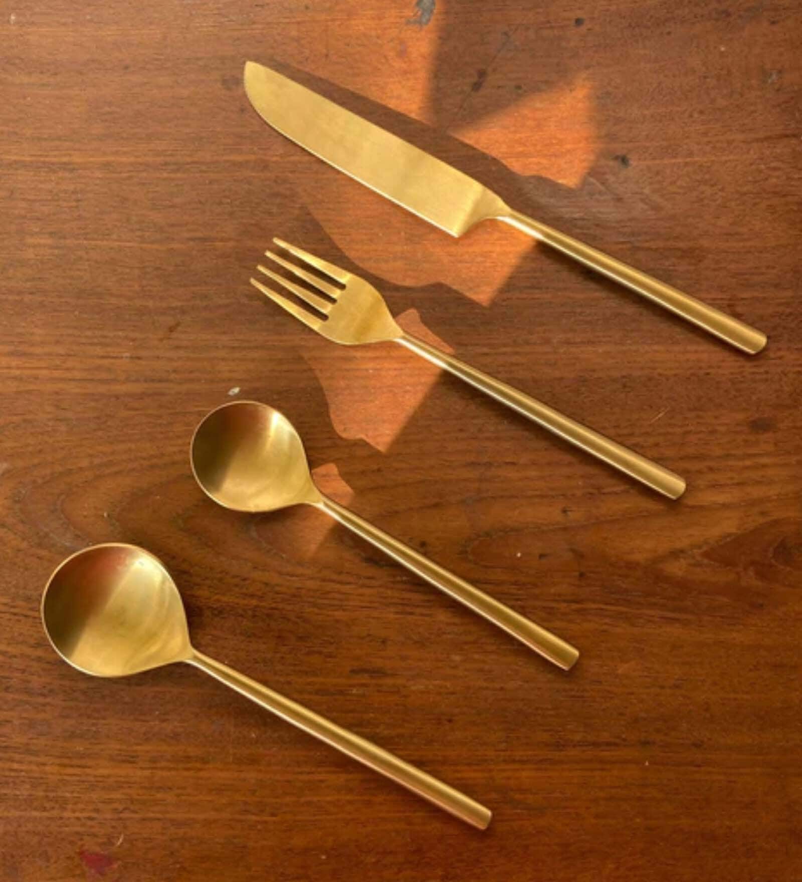 Buy Premium Gold Brass Cutlery Set at 7 OFF by Green Heirloom Pepperfry