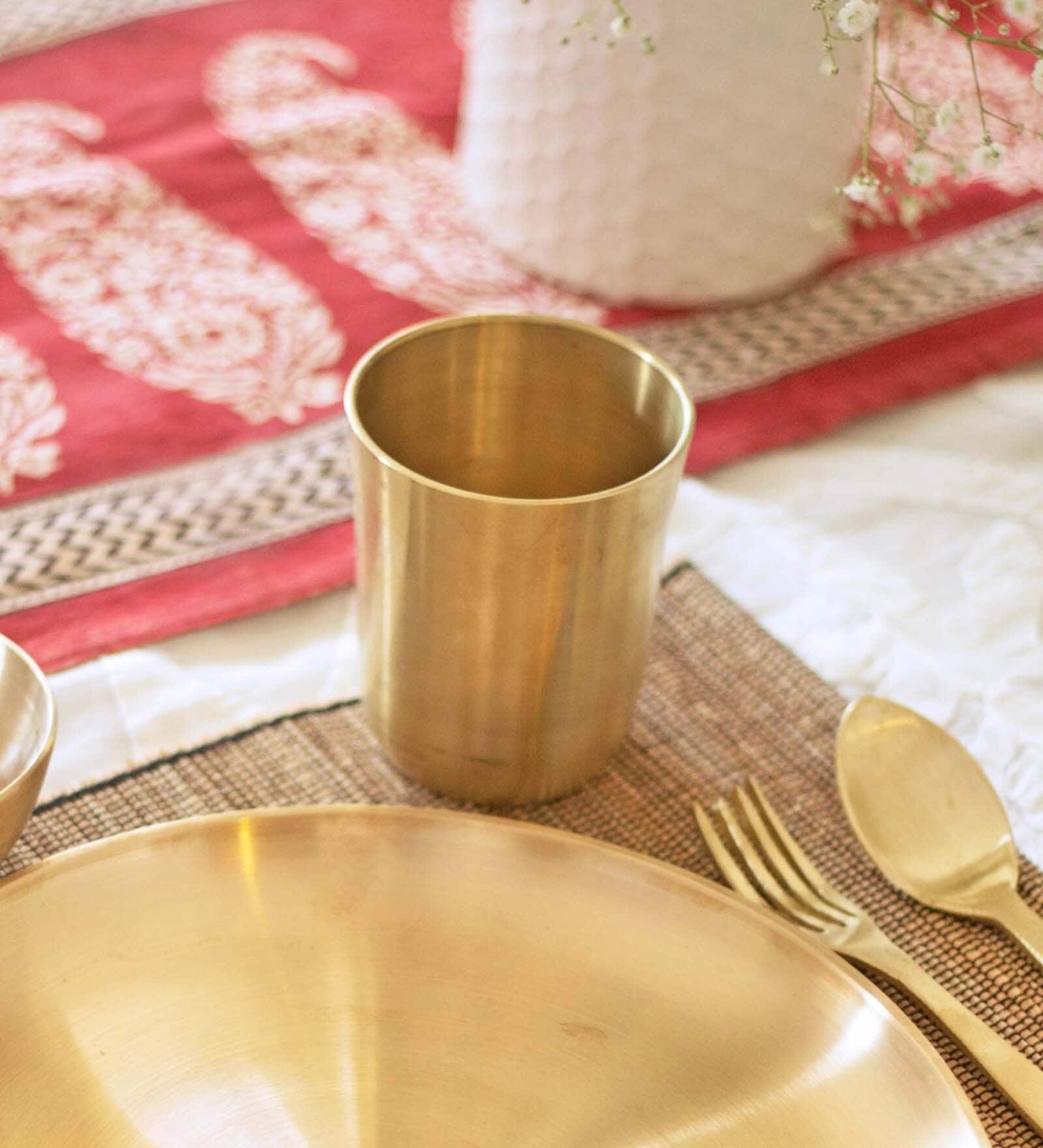 Premium 200ml Gold Brass Everyday Glass