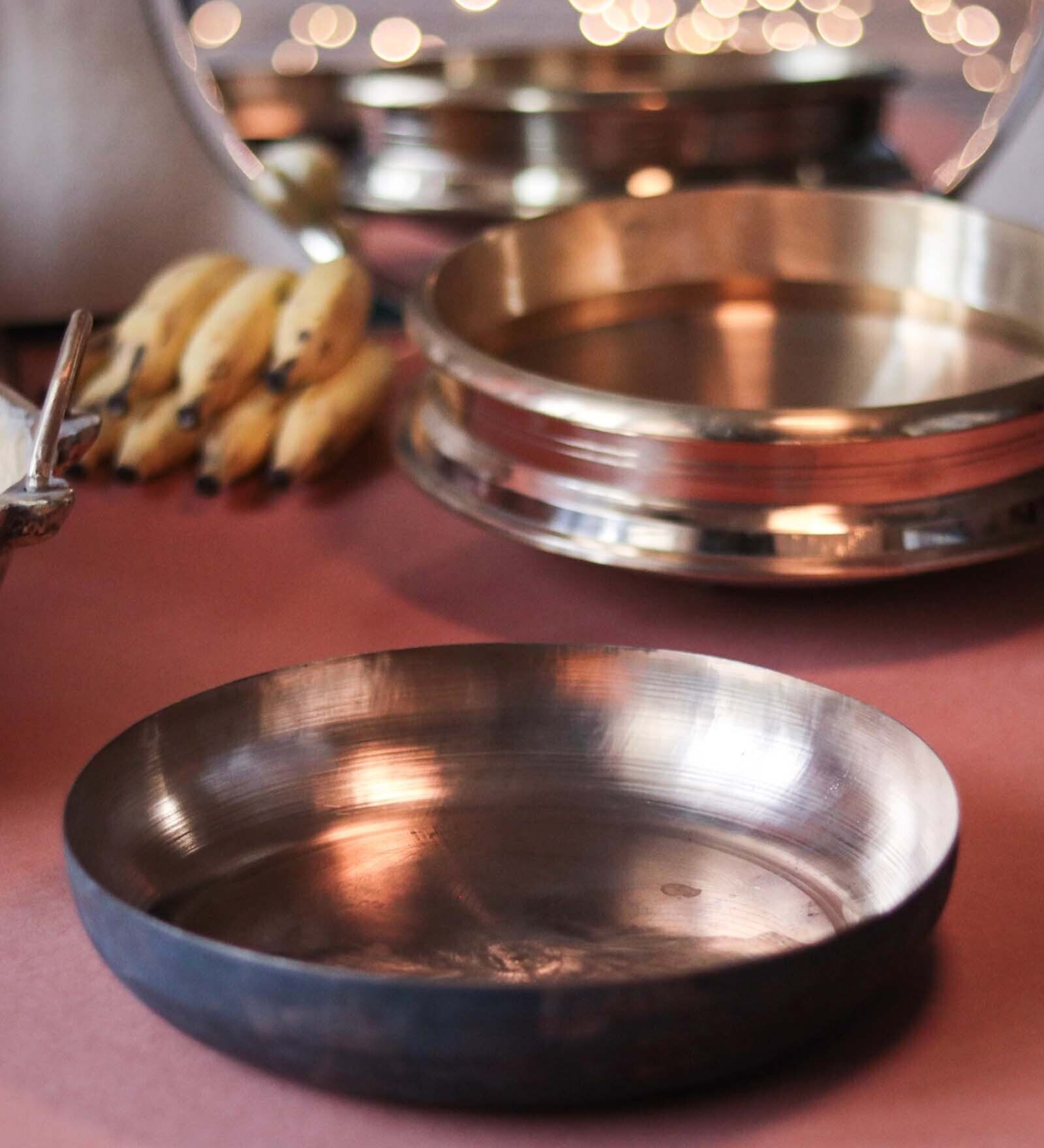 Buy Premium Golden Bronze Serving Plate by Green Heirloom at 28 OFF by Green Heirloom Pepperfry