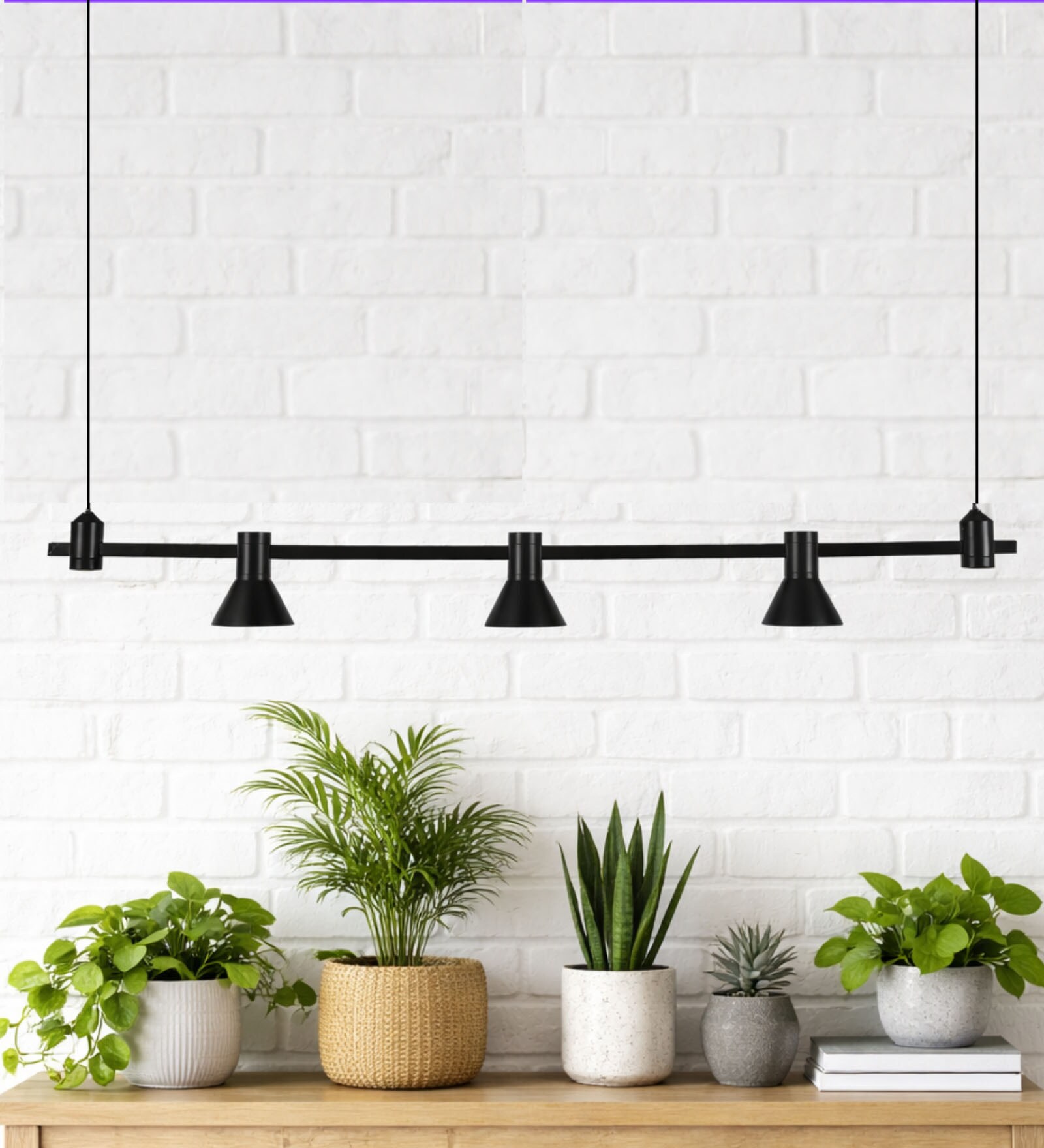 Premium Linear Black Conical Pendant Light   30W | Adjustable Hanging | 4ft Length