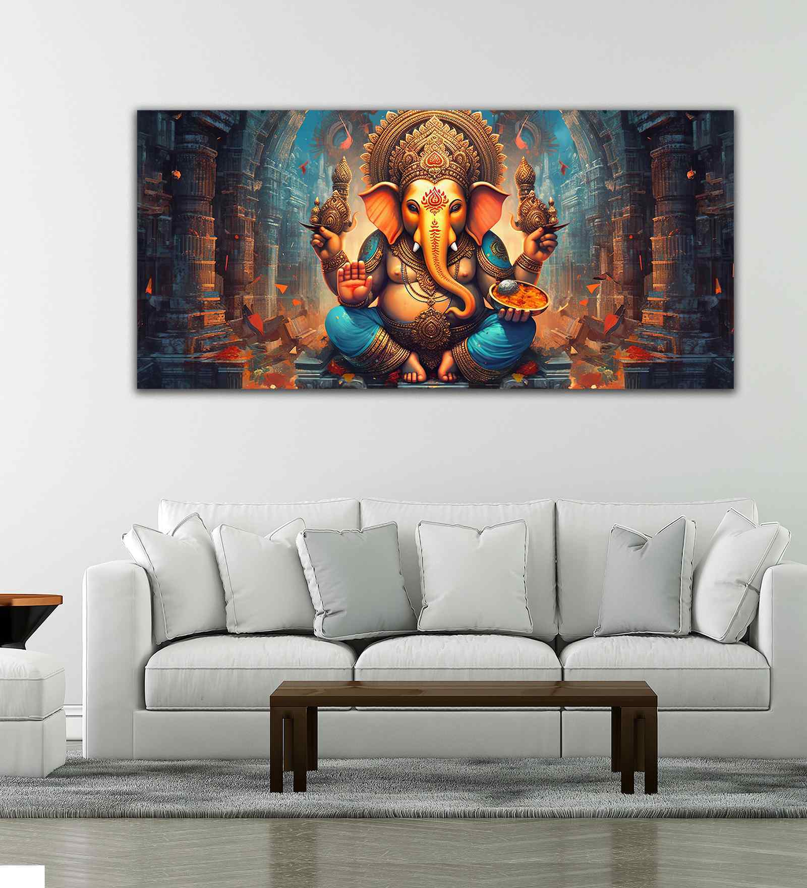 Premium Lord Ganesha Canvas Wall Painting