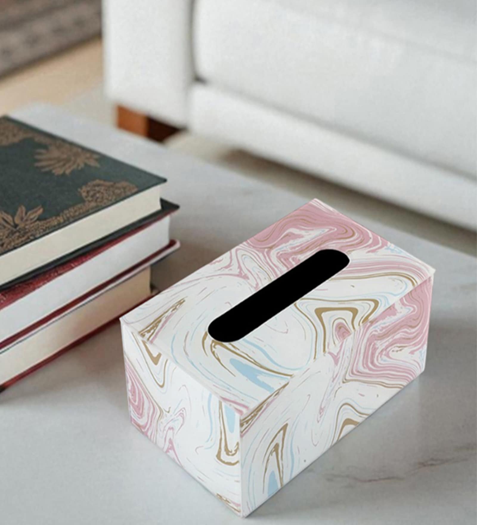Premium Marble Tissue Holder Dispenser