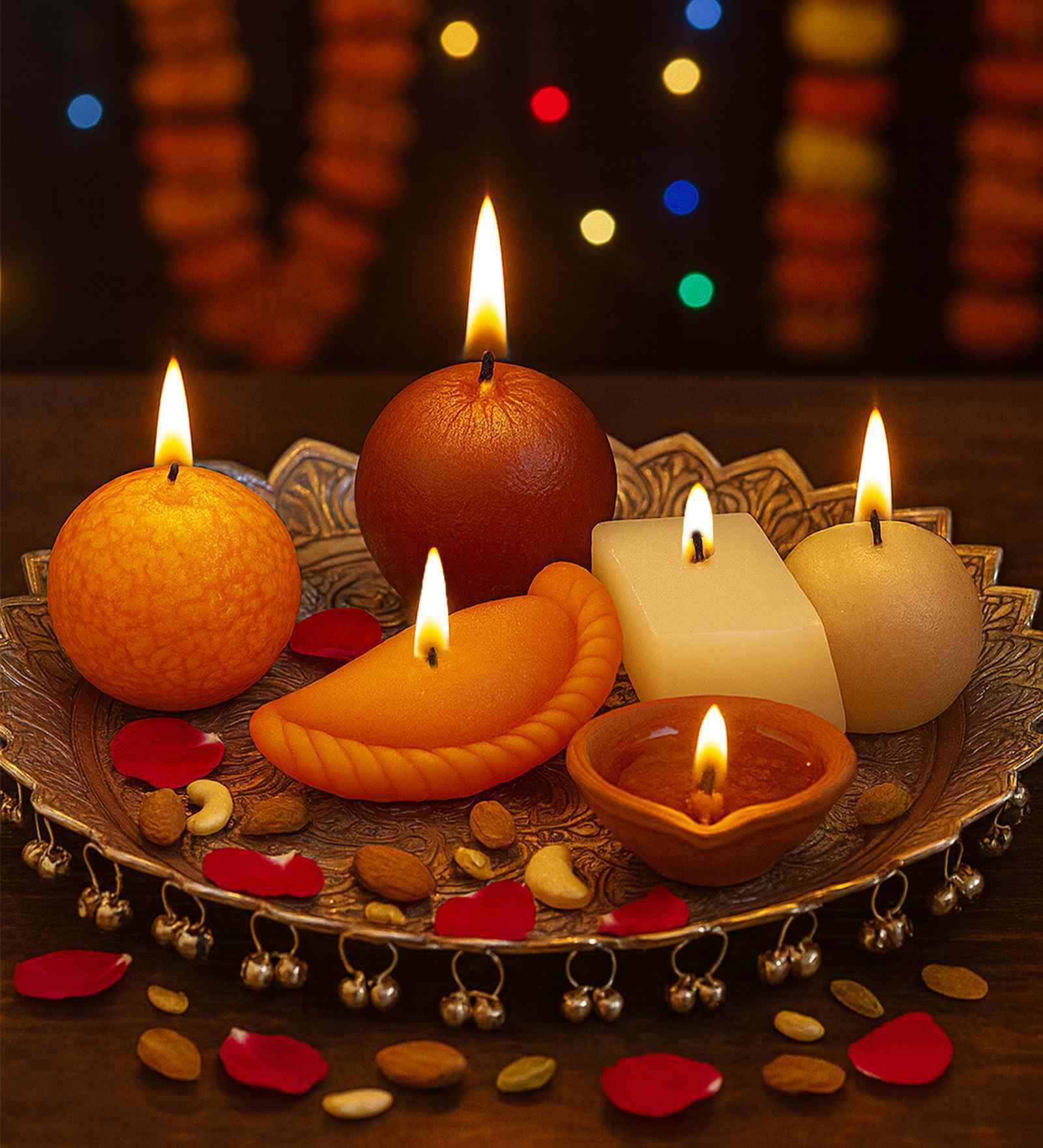 Set Of 4 Sweets Wax Candles