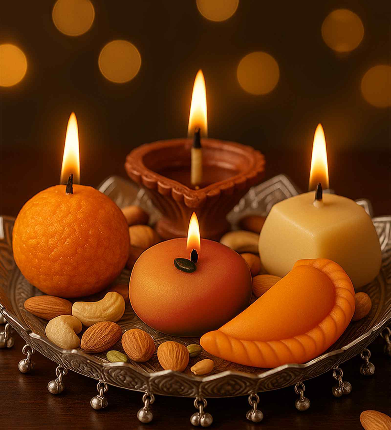 Set Of 8 Sweets Wax Candles