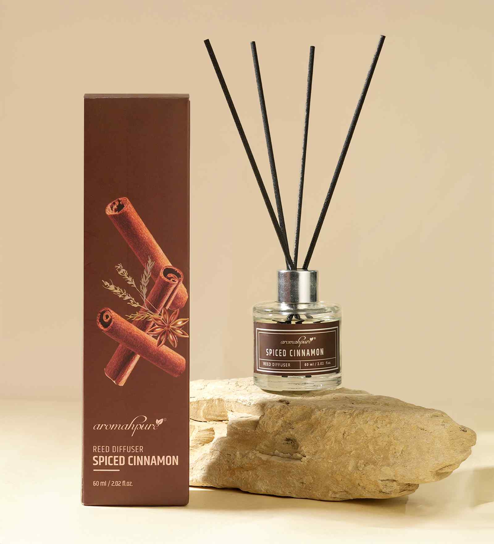 Premium Reed Diffuser Cinnamon 60 ML with 4 Fiber Reed Sticks