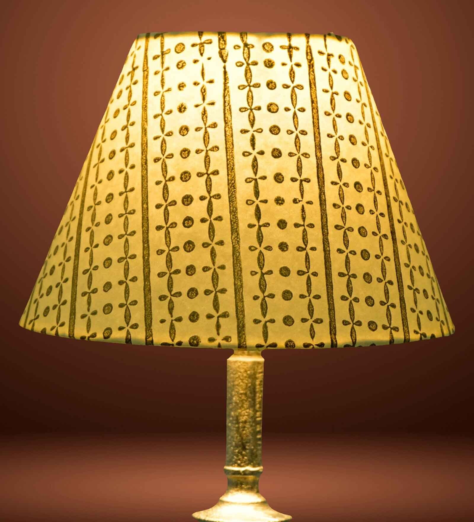 Premium Hardback 20cm Empire Paper  Lampshade (Gold)