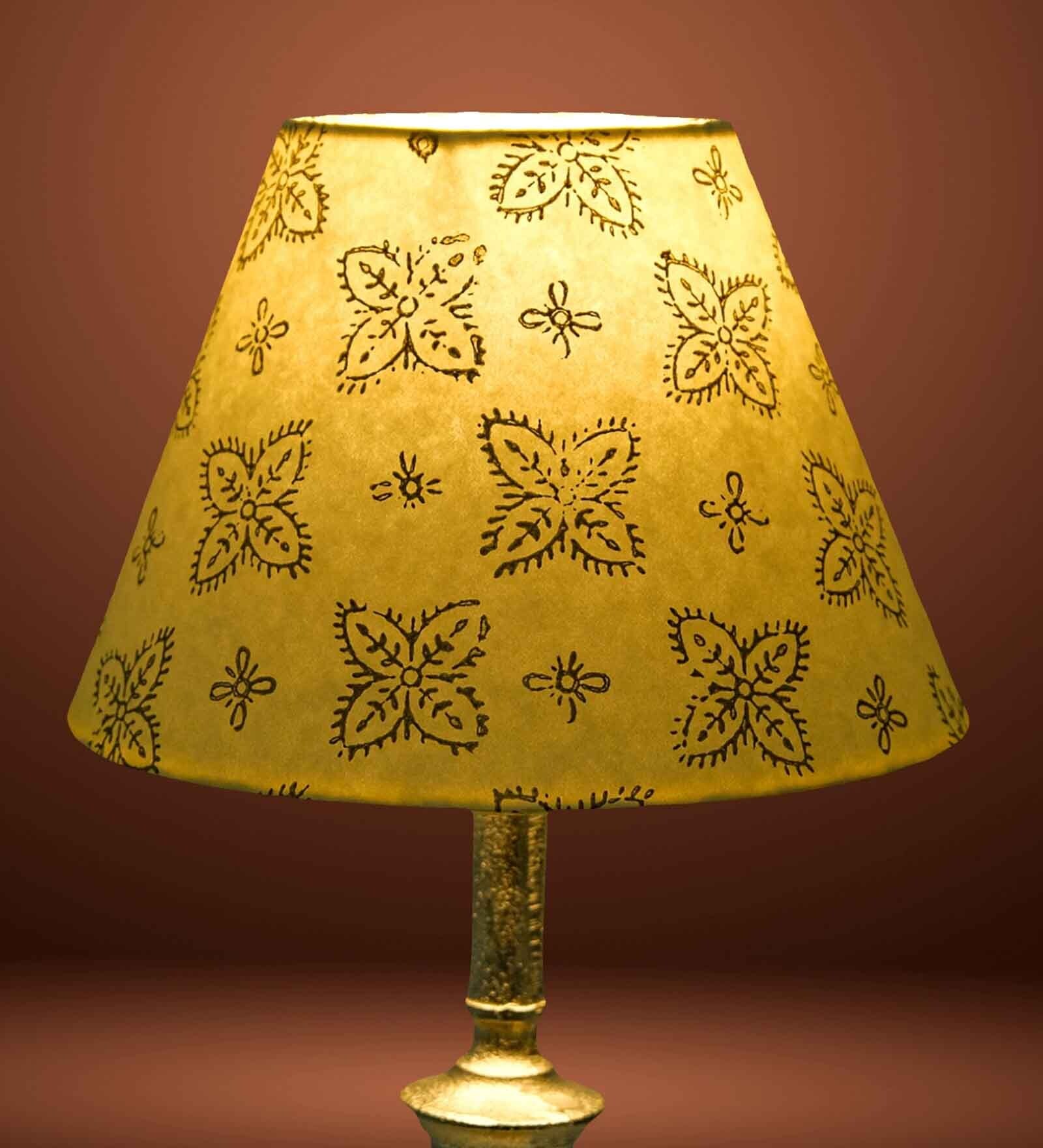 Premium Hardback 20cm Empire Paper  Lampshade (Gold)