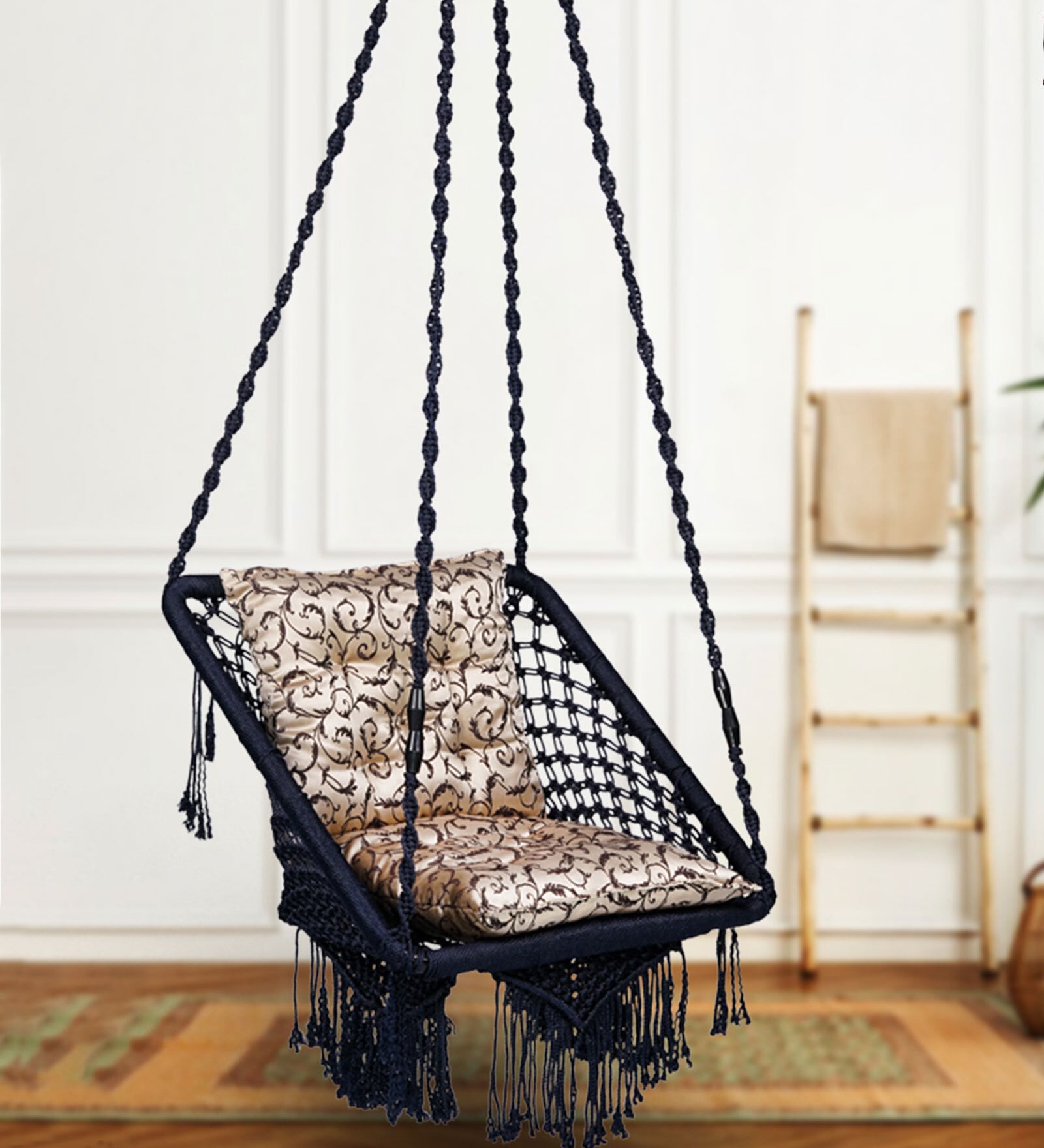 Premium Fabric Swing in Navy Blue Colour Premium Fabric Swing in Navy Blue Colour