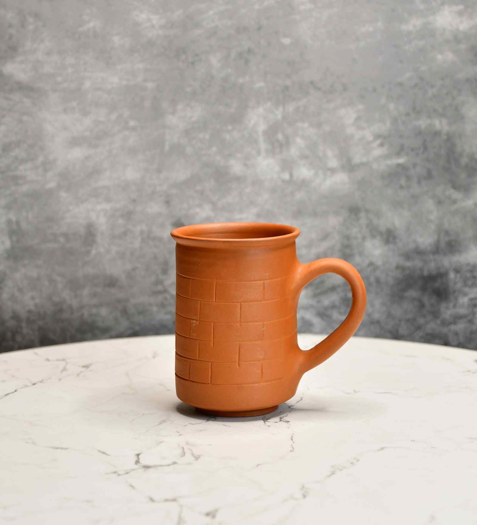 Premium Unglazed Terracotta imprinted Drink Mugs